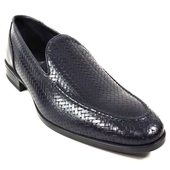 GOODMAN ?? MEN\'S NAVY BLUE LEATHER COMFORT LOAFERS main image 6